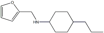 N-(furan-2-ylmethyl)-4-propylcyclohexan-1-amine 结构式