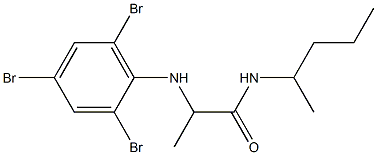 N-(pentan-2-yl)-2-[(2,4,6-tribromophenyl)amino]propanamide 结构式