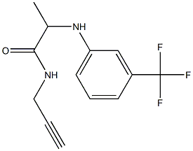 N-(prop-2-yn-1-yl)-2-{[3-(trifluoromethyl)phenyl]amino}propanamide 结构式