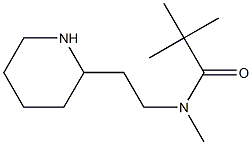 N,2,2-trimethyl-N-[2-(piperidin-2-yl)ethyl]propanamide 结构式