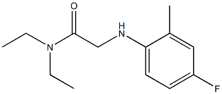 N,N-diethyl-2-[(4-fluoro-2-methylphenyl)amino]acetamide 结构式