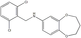 N-[(2,6-dichlorophenyl)methyl]-3,4-dihydro-2H-1,5-benzodioxepin-7-amine 结构式