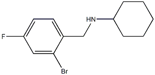 N-[(2-bromo-4-fluorophenyl)methyl]cyclohexanamine 结构式