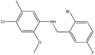 N-[(2-bromo-5-fluorophenyl)methyl]-4-chloro-2-methoxy-5-methylaniline 结构式