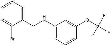 N-[(2-bromophenyl)methyl]-3-(trifluoromethoxy)aniline 结构式