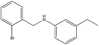 N-[(2-bromophenyl)methyl]-3-ethylaniline 结构式