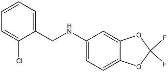 N-[(2-chlorophenyl)methyl]-2,2-difluoro-2H-1,3-benzodioxol-5-amine 结构式