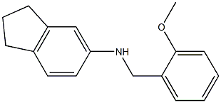 N-[(2-methoxyphenyl)methyl]-2,3-dihydro-1H-inden-5-amine 结构式