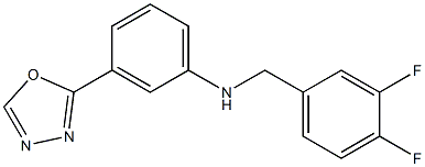 N-[(3,4-difluorophenyl)methyl]-3-(1,3,4-oxadiazol-2-yl)aniline 结构式