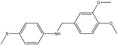 N-[(3,4-dimethoxyphenyl)methyl]-4-(methylsulfanyl)aniline 结构式