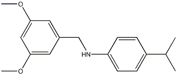 N-[(3,5-dimethoxyphenyl)methyl]-4-(propan-2-yl)aniline 结构式