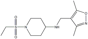 N-[(3,5-dimethyl-1,2-oxazol-4-yl)methyl]-1-(ethanesulfonyl)piperidin-4-amine 结构式