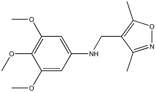 N-[(3,5-dimethyl-1,2-oxazol-4-yl)methyl]-3,4,5-trimethoxyaniline 结构式