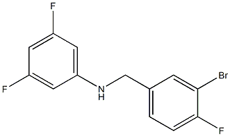 N-[(3-bromo-4-fluorophenyl)methyl]-3,5-difluoroaniline 结构式