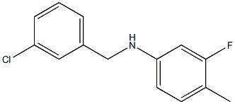 N-[(3-chlorophenyl)methyl]-3-fluoro-4-methylaniline 结构式