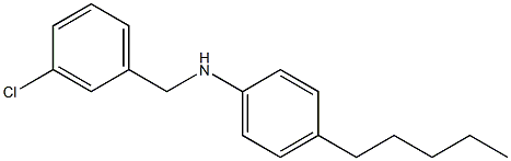 N-[(3-chlorophenyl)methyl]-4-pentylaniline 结构式