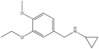 N-[(3-ethoxy-4-methoxyphenyl)methyl]cyclopropanamine 结构式