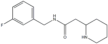 N-[(3-fluorophenyl)methyl]-2-(piperidin-2-yl)acetamide 结构式