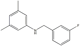 N-[(3-fluorophenyl)methyl]-3,5-dimethylaniline 结构式