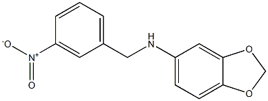 N-[(3-nitrophenyl)methyl]-2H-1,3-benzodioxol-5-amine 结构式