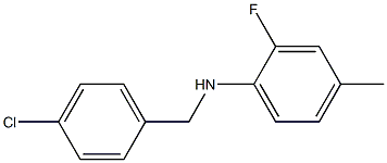 N-[(4-chlorophenyl)methyl]-2-fluoro-4-methylaniline 结构式