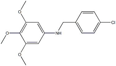 N-[(4-chlorophenyl)methyl]-3,4,5-trimethoxyaniline 结构式