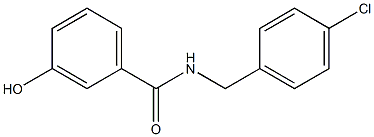 N-[(4-chlorophenyl)methyl]-3-hydroxybenzamide 结构式