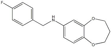 N-[(4-fluorophenyl)methyl]-3,4-dihydro-2H-1,5-benzodioxepin-7-amine 结构式