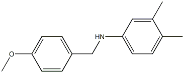 N-[(4-methoxyphenyl)methyl]-3,4-dimethylaniline 结构式
