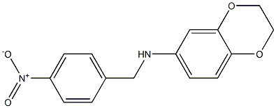 N-[(4-nitrophenyl)methyl]-2,3-dihydro-1,4-benzodioxin-6-amine 结构式