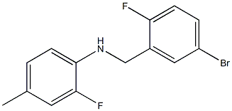 N-[(5-bromo-2-fluorophenyl)methyl]-2-fluoro-4-methylaniline 结构式