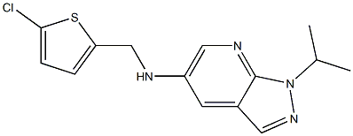 N-[(5-chlorothiophen-2-yl)methyl]-1-(propan-2-yl)-1H-pyrazolo[3,4-b]pyridin-5-amine 结构式