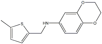 N-[(5-methylthiophen-2-yl)methyl]-2,3-dihydro-1,4-benzodioxin-6-amine 结构式