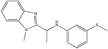 N-[1-(1-methyl-1H-1,3-benzodiazol-2-yl)ethyl]-3-(methylsulfanyl)aniline 结构式
