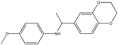 N-[1-(2,3-dihydro-1,4-benzodioxin-6-yl)ethyl]-4-methoxyaniline 结构式