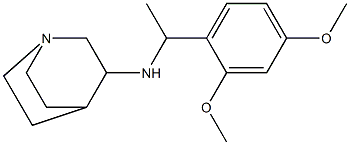 N-[1-(2,4-dimethoxyphenyl)ethyl]-1-azabicyclo[2.2.2]octan-3-amine 结构式