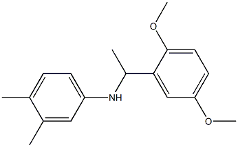 N-[1-(2,5-dimethoxyphenyl)ethyl]-3,4-dimethylaniline 结构式