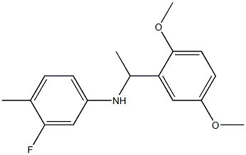 N-[1-(2,5-dimethoxyphenyl)ethyl]-3-fluoro-4-methylaniline 结构式