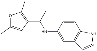 N-[1-(2,5-dimethylfuran-3-yl)ethyl]-1H-indol-5-amine 结构式