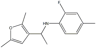 N-[1-(2,5-dimethylfuran-3-yl)ethyl]-2-fluoro-4-methylaniline 结构式