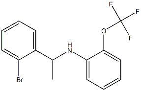 N-[1-(2-bromophenyl)ethyl]-2-(trifluoromethoxy)aniline 结构式