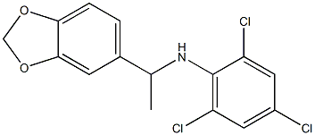 N-[1-(2H-1,3-benzodioxol-5-yl)ethyl]-2,4,6-trichloroaniline 结构式