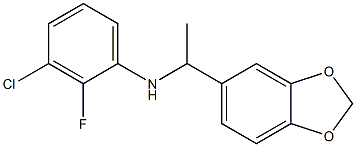 N-[1-(2H-1,3-benzodioxol-5-yl)ethyl]-3-chloro-2-fluoroaniline 结构式