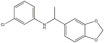 N-[1-(2H-1,3-benzodioxol-5-yl)ethyl]-3-chloroaniline 结构式