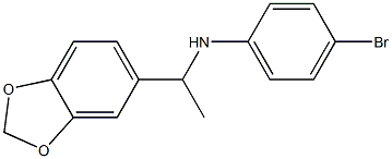 N-[1-(2H-1,3-benzodioxol-5-yl)ethyl]-4-bromoaniline 结构式