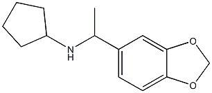 N-[1-(2H-1,3-benzodioxol-5-yl)ethyl]cyclopentanamine 结构式