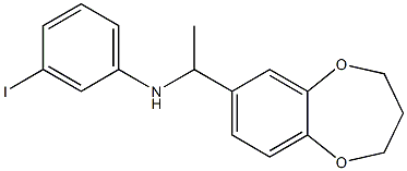 N-[1-(3,4-dihydro-2H-1,5-benzodioxepin-7-yl)ethyl]-3-iodoaniline 结构式