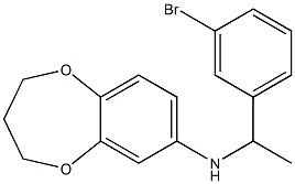 N-[1-(3-bromophenyl)ethyl]-3,4-dihydro-2H-1,5-benzodioxepin-7-amine 结构式