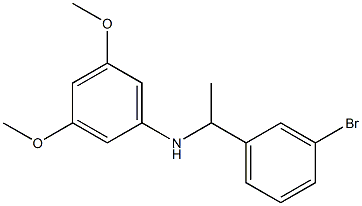 N-[1-(3-bromophenyl)ethyl]-3,5-dimethoxyaniline 结构式