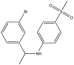 N-[1-(3-bromophenyl)ethyl]-4-methanesulfonylaniline 结构式